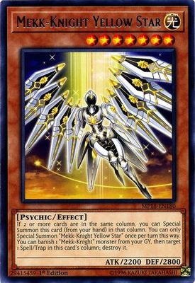 Mekk-Knight Yellow Star - MP18-EN180 - Rare 1st Edition 2018 Mega-Tins Singles