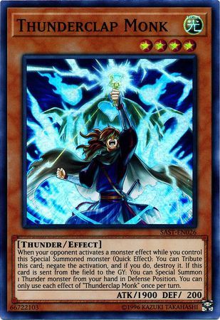 Thunderclap Monk - SAST-EN026 - Super Rare Unlimited Savage Strike Unlimited Singles