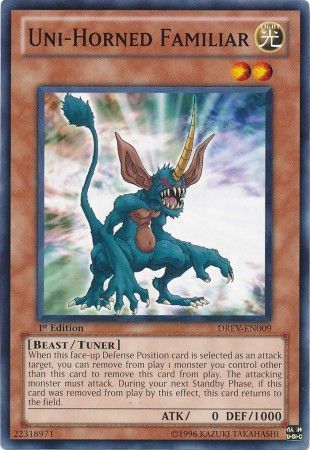 Uni-Horned Familiar - DREV-EN009 - Common 1st Edition Duelist Revolution 1st Edition Singles