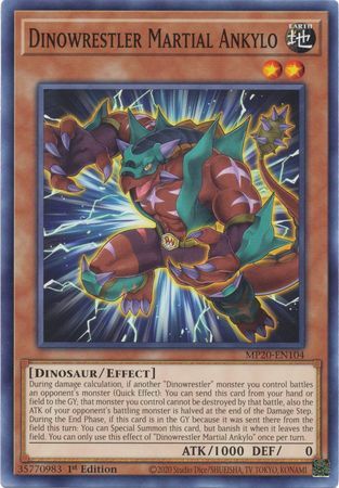 Dinowrestler Martial Ankylo - MP20-EN104 - Common 1st Edition 2020 Mega-Tin: Lost Memories 1st Edition Singles (espanol)