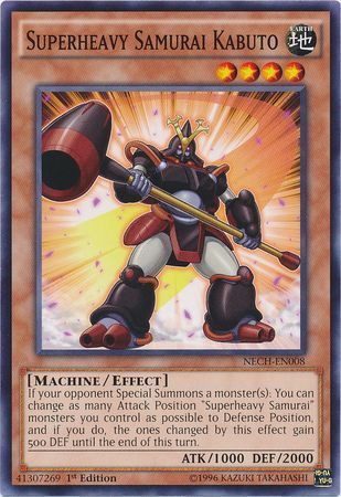 Superheavy Samurai Kabuto - NECH-EN008 - Common 1st Edition The New Challengers (NECH) 1st Edition Singles