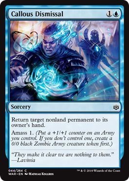 Callous Dismissal 044/264 - War of the Spark Singles