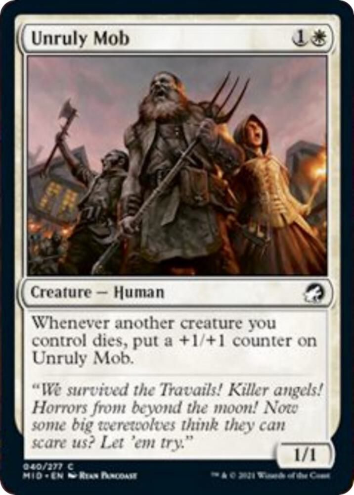 Unruly Mob 040/277 - Innistrad: Midnight Hunt (MID) (Español)