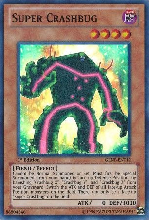 Super Crashbug - GENF-EN012 - Super Rare 1st Edition Generation Force 1st Edition Singles