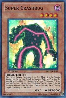 Super Crashbug - GENF-EN012 - Super Rare 1st Edition Generation Force 1st Edition Singles