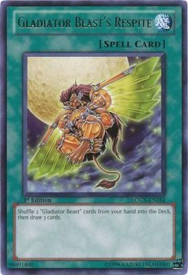 Gladiator Beast&#39;s Respite - LCGX-EN254 - Rare 1st Edition Legendary Collection 2 1st Edition Singles