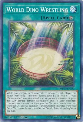 World Dino Wrestling - MP19-EN197 - Common 1st Edition Yu-Gi-Oh! 2019 Mega-Tins: Gold Sarcophagus Tin Mega Pack Singles