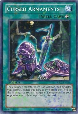 Cursed Armaments - BP02-EN159 - Mosaic Rare 1st Edition Battle Pack 2: War of the Giants Mosaic Rare 1st Edition Singles