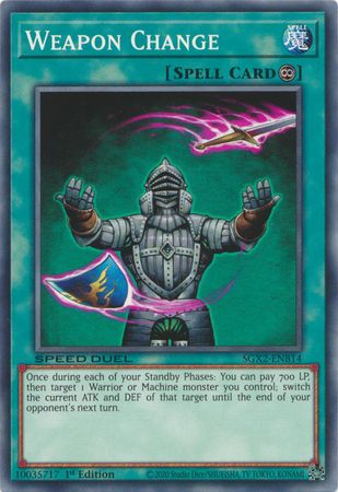 Weapon Change - SGX2-ENB14 - Common 1st Edition Speed Duel GX: Midterm Paradox Box Singles