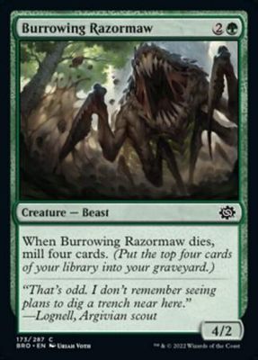 Burrowing Razormaw 173/287 The Brothers&#39; War Singles (Español)