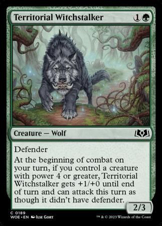Territorial Witchstalker 0189 - Wilds of Eldraine Singles