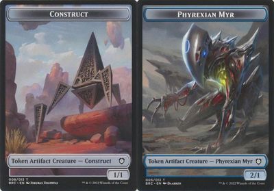 Construct 008/013 // Phyrexian Myr 005/013 Double Sided Token The Brothers&#39; War Commander