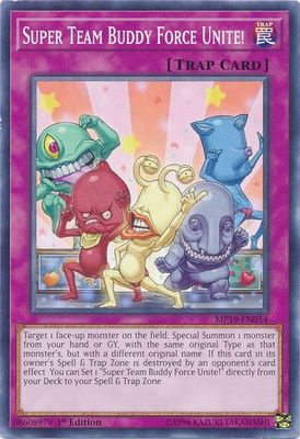 Super Team Buddy Force Unite! - MP19-EN054 - Common 1st Edition Yu-Gi-Oh! 2019 Mega-Tins: Gold Sarcophagus Tin Mega Pack Singles (espanol)