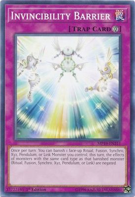Invincibility Barrier - MP19-EN211 - Common 1st Edition Yu-Gi-Oh! 2019 Mega-Tins: Gold Sarcophagus Tin Mega Pack Singles