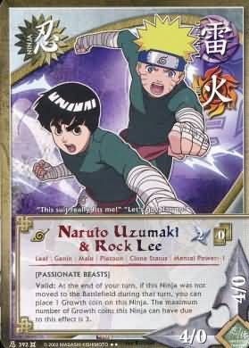 Naruto Uzumaki &amp; Rock Lee - N-392 - Rare Naruto: Approaching Wind