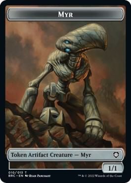 Myr // Servo Double-Sided Token - Commander: The Brothers&#39; War (BRC) Commander: The Brothers&#39; War