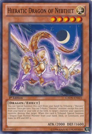 Hieratic Dragon of Nebthet - GAOV-EN021 - Common 1st Edition Galactic Overlord 1st Edition Singles (espanol)