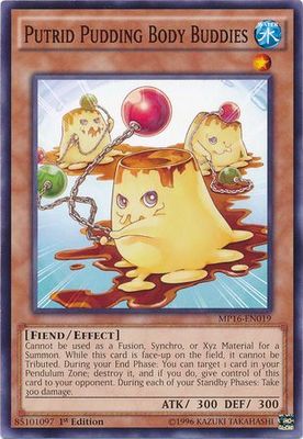Putrid Pudding Body Buddies - MP16-EN019 - Common 1st Edition Yu-Gi-Oh! 2016 Mega-Tins 1st Edition Singles (espanol)