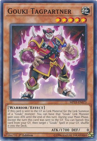 Gouki Tagpartner - MP19-EN075 - Common 1st Edition Yu-Gi-Oh! 2019 Mega-Tins: Gold Sarcophagus Tin Mega Pack Singles (espanol)