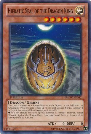 Hieratic Seal of the Dragon King - GAOV-EN082 - Common 1st Edition Galactic Overlord 1st Edition Singles (espanol)