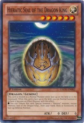 Hieratic Seal of the Dragon King - GAOV-EN082 - Common 1st Edition Galactic Overlord 1st Edition Singles (espanol)