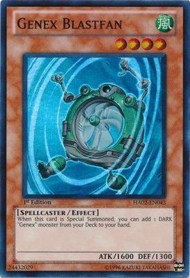 Genex Blastfan - HA02-EN043 - Super Rare 1st Edition Hidden Arsenal 2 [HA02] 1st Edition Singles