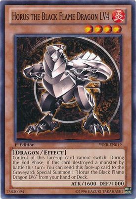Horus the Black Flame Dragon LV4 - YSKR-EN019 - Common 1st Edition Starter Deck: Kaiba Reloaded [YSKR] 1st Edition Singles