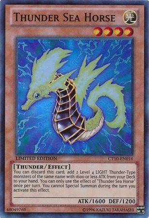 Thunder Sea Horse - CT10-EN016 - Super Rare Limited Edition Yu-Gi-Oh! Promo Cards