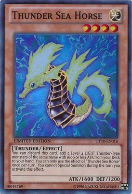 Thunder Sea Horse - CT10-EN016 - Super Rare Limited Edition Yu-Gi-Oh! Promo Cards
