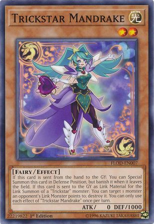 Trickstar Mandrake - FLOD-EN007 - Common 1st Edition Flames of Destruction 1st Edition Singles