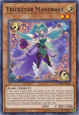 Trickstar Mandrake - FLOD-EN007 - Common 1st Edition Flames of Destruction 1st Edition Singles
