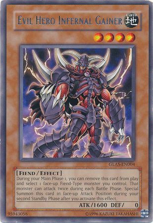 Evil Hero Infernal Gainer - GLAS-EN004 - Rare Unlimited Gladiator&#39;s Assault [GLAS] Unlimited Singles