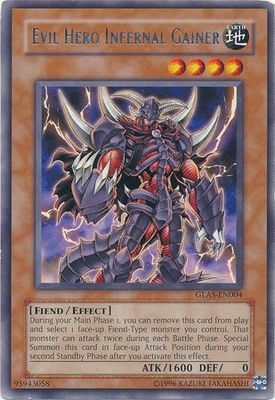 Evil Hero Infernal Gainer - GLAS-EN004 - Rare Unlimited Gladiator&#39;s Assault [GLAS] Unlimited Singles
