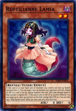 Reptilianne Lamia - RIRA-EN025 - Common 1st Edition Rising Rampage [RIRA] 1st Edition Singles (espanol)