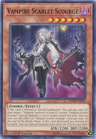 Vampire Scarlet Scourge - MP19-EN237 - Common 1st Edition Yu-Gi-Oh! 2019 Mega-Tins: Gold Sarcophagus Tin Mega Pack Singles (espanol)