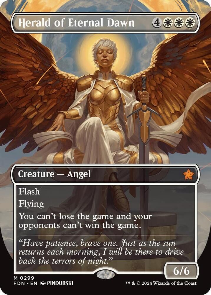 Herald of Eternal Dawn (Borderless) - Foundations (FDN) Foundations *Espanol*