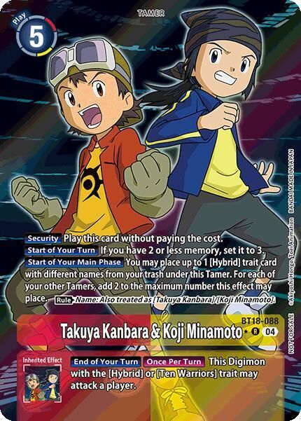 Takuya Kanbara &amp; Koji Minamoto (Release Special Booster 2.0: Box Promotion Pack) - Release Special Booster 2.0 (BT18-19) Release Special Booster 2.0