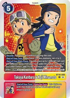 Takuya Kanbara &amp; Koji Minamoto - Release Special Booster 2.0 (BT18-19) Release Special Booster 2.0