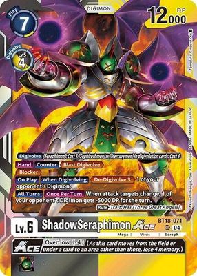 ShadowSeraphimon ACE - Release Special Booster 2.0 (BT18-19) Release Special Booster 2.0