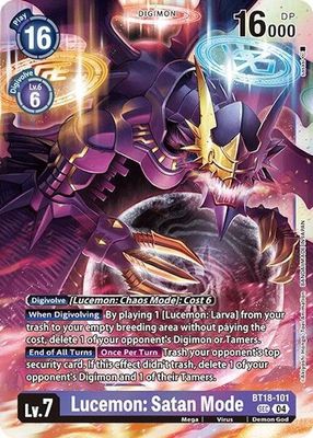 Lucemon: Satan Mode - Release Special Booster 2.0 (BT18-19) Release Special Booster 2.0