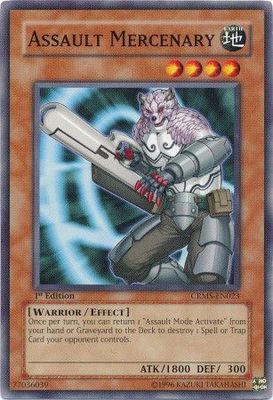 Assault Mercenary - CRMS-EN023 - Common 1st Edition Crimson Crisis CRMS 1st Edition Singles