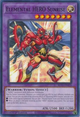 Elemental HERO Sunrise - BLC1-EN155 - Common 1st Edition Battles of Legend: Chapter 1 1st Edition Singles
