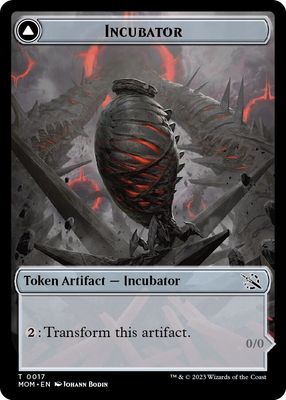 Incubator (0017) // Phyrexian (0017) Double-Sided Token - March of the Machine (MOM) March of the Machine