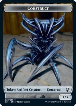 Construct (022) // Treasure Double-Sided Token - Commander 2021 (C21) Commander 2021