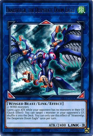 Hraesvelgr, the Desperate Doom Eagle - RIRA-EN082 - Rare 1st Edition Rising Rampage [RIRA] 1st Edition Singles