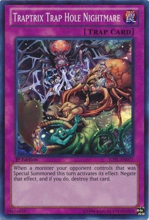 Traptrix Trap Hole Nightmare - JOTL-EN077 - Super Rare 1st Edition Judgment of the Light 1st Edition Singles