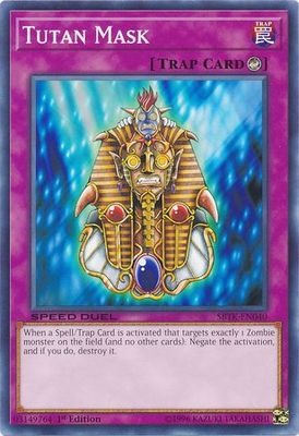 Tutan Mask - SBTK-EN040 - Common 1st Edition Speed Duel: Trials of the Kingdom Singles