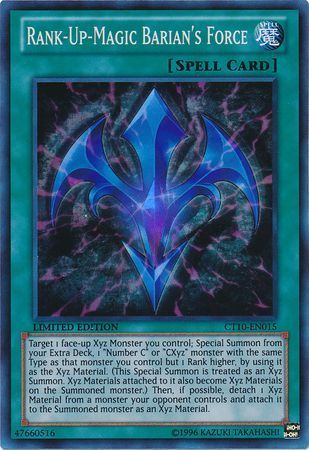 Rank-Up-Magic Barian&#39;s Force - CT10-EN015 - Super Rare Limited Edition Yu-Gi-Oh! Promo Cards