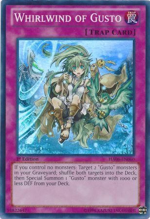 Whirlwind of Gusto - HA06-EN060 - Super Rare 1st Edition Hidden Arsenal 6: Omega Xyz 1st Edition Singles