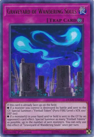 Graveyard of Wandering Souls - DUOV-EN043 - Ultra Rare 1st Edition Duel Overload 1st Edition Singles